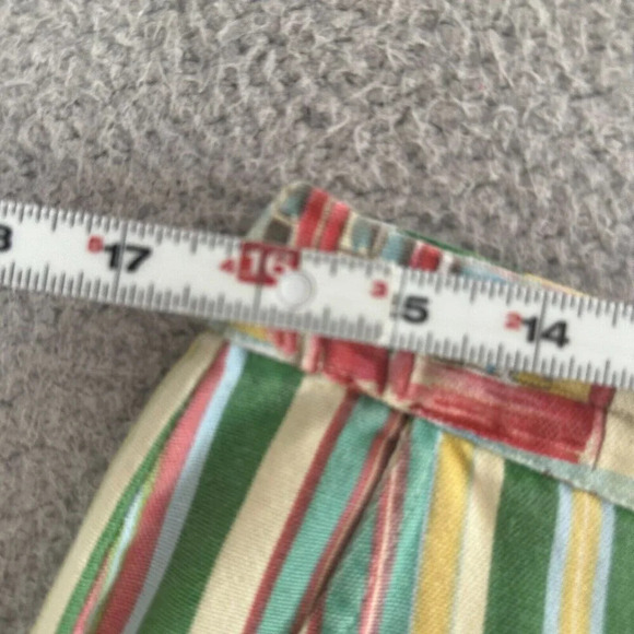 Tasha Polizzi Pants Womens Large Green Striped Wide Leg Beach Coastal Tropical - Picture 3 of 16